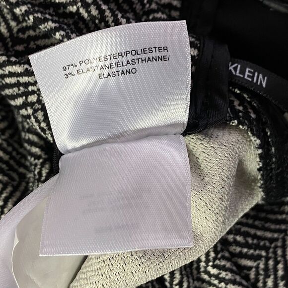 New Anne Klein Herringbone Wide Leg Pleat Front Pant Women's Size Medium - Picture 8 of 11